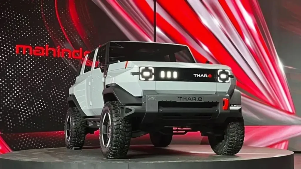 mahindra thar.e electric suv concept unveiled in india