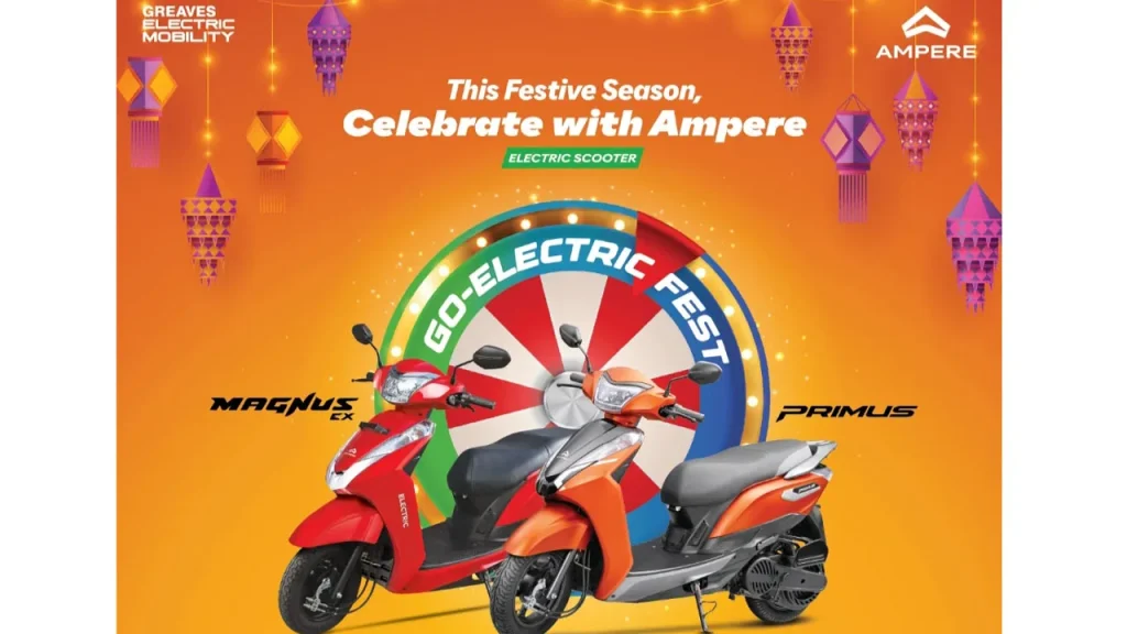 ampere ev festive discounts offers and benefits on magnus ex prime electric scooters